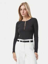Guess Body W6BP21 K6256 Czarny Slim Fit. Czarne body Guess, xxl, z aplikacjami. Za 294.99 zł.