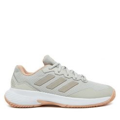 Buty do tenisa adidas. Szare obuwie sportowe Adidas, bez zapięcia, tenisowe. Za 259.99 zł.