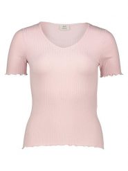 JDY Koszulka "Fransiska Life" w kolorze jasnoróżowym rozmiar: XS. Różowe bluzki JDY, xs, bez wzorów, bez kołnierzyka, bez ramiączek. Za 44.09 zł.