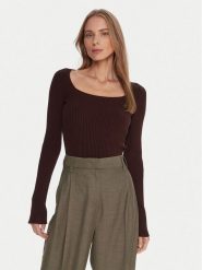 Kontatto Sweter 3M0830C Brązowy Slim Fit. Brązowe swetry Kontatto, m, bez wzorów, z syntetyku, bez ramiączek. Za 339.99 zł.