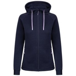 Dlx Lynsky - damska bluza z kapturem, granatowy melanż. Niebieskie bluzy DLX, s, bez wzorów, z materiału, z kapturem. Za 227.50 zł.