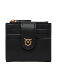 PINKO Mały Portfel Damski Multi Purpose Wallet 103610 A0F1 Czarny. Czarne portfele Pinko, bez wzorów, ze skóry. Za 499.99 zł.