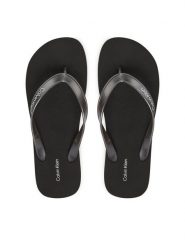 Calvin Klein Japonki Flatform Flip Flop Met Tpu HW0HW03120 Czarny. Czarne klapki Calvin Klein, bez wzorów, z syntetyku, bez obcasa. Za 189.99 zł.