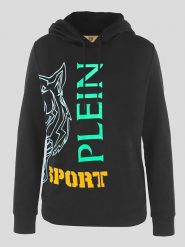 Plein Sport Bluza w kolorze czarnym rozmiar: S. Czarne bluzy Plein Sport, s, bez wzorów, z bawełny, z kapturem. Za 202.50 zł.