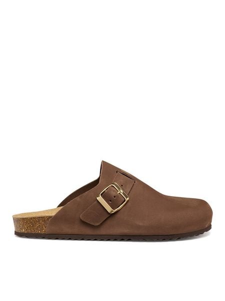 Geox Klapki D Brionia D65LSA 00032 C6003 Brązowy. Brązowe klapki Geox, bez wzorów, z nubiku, bez obcasa. Za 323.99 zł.