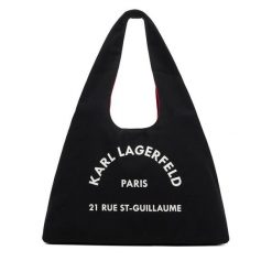 Torebka KARL LAGERFELD. Czarne shopper KARL LAGERFELD, bez wzorów, bez dodatków. Za 389.99 zł.