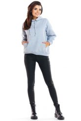 Szara Oversizowa Bluza z Kapturem. Szare bluzy Infinite You, l, bez wzorów, z bawełny, z kapturem. Za 194.90 zł.