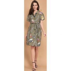 Lin Blanc sukienka damska Arizona 36 khaki. Brązowe sukienki Lin Blanc, bez wzorów, bez kołnierzyka, bez ramiączek, koszulowe. W wyprzedaży za 233.00 zł.