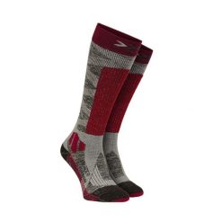 Skarpety narciarskie damskie X-Socks Ski Rider Silver 4.0 Red Grey. Czerwone skarpety X Socks, bez wzorów. Za 95.00 zł.
