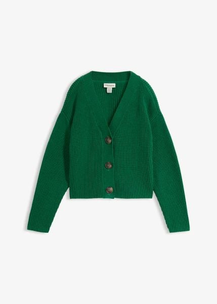 Gruby sweter z czystej bawełny. Czerwone swetry bonprix, bez wzorów, z bawełny, bez ramiączek. Za 117.99 zł.