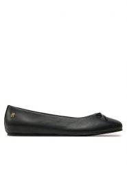 Tommy Hilfiger Baleriny Ballerina Leather Flat Bow FW0FW08359 Czarny. Czarne baleriny TOMMY HILFIGER, bez wzorów, ze skóry, bez obcasa. Za 269.99 zł.