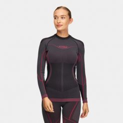 Bluza termoaktywna damska Alpinus Mora. Czerwone bluzy Alpinus, na zimę, l, bez wzorów, bez kaptura. Za 119.00 zł.