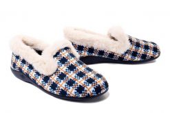SANITAL FLEX Z26286 blue, kapcie damskie. Niebieskie obuwie domowe Sanital-Flex, bez wzorów, bez zapięcia. Za 129.90 zł.