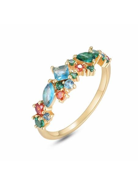 DI GIORGIO Pozłacany pierścionek z cyrkonią rozmiar: 60. Żółte pierścionki DI GIORGIO, z cyrkonią, pozłacane. Za 153.71 zł.