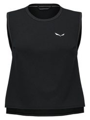 Salewa Top trekkingowy "Pedroc Dry Responsive" w kolorze czarnym rozmiar: M/L. Czarne topy Salewa, l, bez wzorów, bez kołnierzyka, bez ramiączek. Za 158.47 zł.