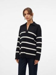 Vero Moda Sweter "Luna" w kolorze kremowo-czarnym rozmiar: L. Brązowe swetry Vero Moda, l, bez wzorów, ze splotem, bez ramiączek. Za 105.95 zł.