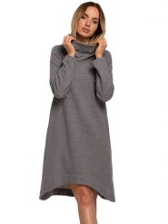 Made of emotion Sukienka w kolorze szarym rozmiar: S. Szare sukienki Made Of Emotion, na co dzień, s, bez wzorów, z asymetrycznym kołnierzem, bez ramiączek, mini, asymetryczne. Za 131.12 zł.