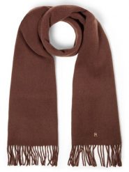 Tommy Hilfiger szalik wełniany Kobiety Wełna (100%) brązowy, ONE SIZE. Brązowe szaliki TOMMY HILFIGER, bez wzorów, z wełny. Za 329.95 zł.