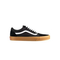 Buty sportowe Vans Old Skool czarne z gumową podeszwą. Czarne obuwie sportowe Vans, z gumy, bez zapięcia, Vans Old Skool. Za 359.55 zł.