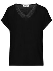 Sublevel Koszulka w kolorze czarno-białym rozmiar: M. Białe bluzki Sublevel, m, bez wzorów, z koronki, bez kołnierzyka, bez ramiączek. Za 43.99 zł.