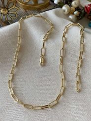 Luseera Pozłacany naszyjnik - dł. 45 cm rozmiar: onesize. Żółte naszyjniki Luseera, pozłacane. Za 43.99 zł.