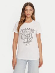 Guess T-Shirt W5BI32 K9RM1 Biały Relaxed Fit. Białe t-shirty Guess, xxl, z aplikacjami, z bawełny, bez kołnierzyka, bez ramiączek. Za 169.99 zł.