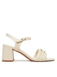 MEXX Sandały R24SS944932a Écru. Sandały Mexx, bez wzorów, z materiału, bez obcasa, na słupku, bez zapięcia. Za 169.99 zł.
