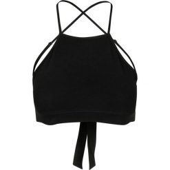 Trójkątny Top Dla Pań I Panów. Czarne topy Urban Classics, l, bez wzorów, bez kołnierzyka, bez ramiączek. Za 46.99 zł.
