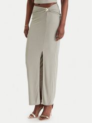 Guess Spódnica maxi W6GD15 K2936 Khaki Slim Fit. Brązowe spódnice Guess, s, z aplikacjami, maxi. Za 379.99 zł.