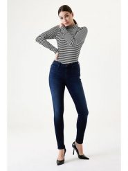 Garcia Dżinsy - Skinny fit - w kolorze granatowym rozmiar: W30. Niebieskie jeansy Garcia, z aplikacjami. Za 210.95 zł.