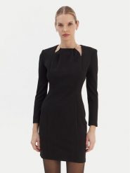 Rinascimento Sukienka koktajlowa CFC0126529003 Czarny Slim Fit. Czarne sukienki Rinascimento, xs, bez wzorów, z syntetyku, wizytowe, bez kołnierzyka, bez ramiączek. Za 499.99 zł.