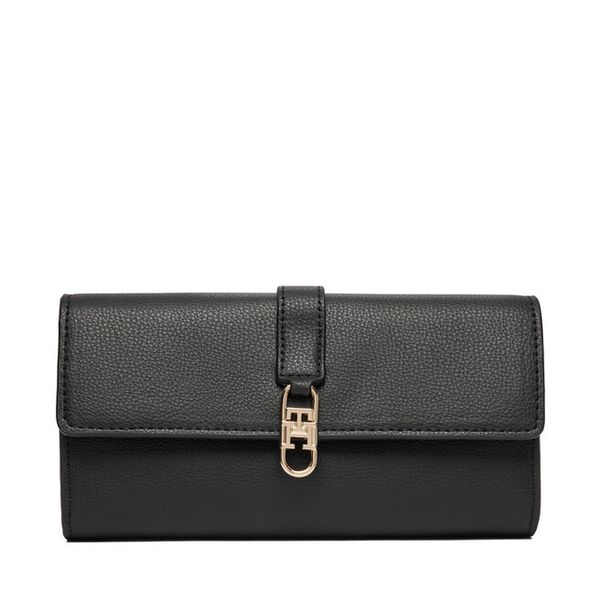 Portfel Tommy Hilfiger. Czarne portfele TOMMY HILFIGER, bez wzorów. Za 289.99 zł.