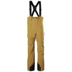 Damskie spodnie narciarskie na szelkach Helly Hansen Verglas BC. Brązowe spodnie narciarskie Helly Hansen, bez wzorów, narciarskie. Za 748.70 zł.