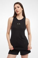 Top damski z lnem ARMANI EXCHANGE. Topy Armani Exchange, m, bez wzorów, bez kołnierzyka, bez ramiączek. W wyprzedaży za 239.20 zł.