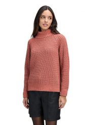 CARTOON Sweter w kolorze jagodowym rozmiar: 46. Czerwone swetry Cartoon, bez wzorów, ze splotem, bez ramiączek. Za 129.95 zł.