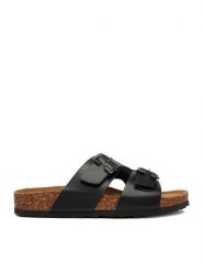 Lasocki Klapki CEO-GBSUM22-3023 Czarny. Czarne klapki Lasocki, bez wzorów, ze skóry, bez obcasa. Za 149.99 zł.