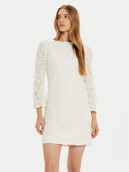 YAS Sukienka koktajlowa Elenor 26032155 Écru Regular Fit. Sukienki YAS, l, bez wzorów, z bawełny, wizytowe, bez kołnierzyka, bez ramiączek. Za 349.99 zł.