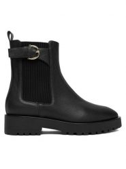 Aigner Botki 1252150 Czarny. Czarne botki Aigner, bez wzorów, ze skóry, bez obcasa, na płaskiej podeszwie, bez zapięcia. Za 2,039.00 zł.