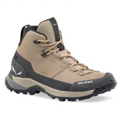 Buty trekkingowe damskie Salewa Puez Leather Mid Powertex. Brązowe trekkingi Salewa, z materiału, za kostkę, trekkingowe. Za 1,267.00 zł.