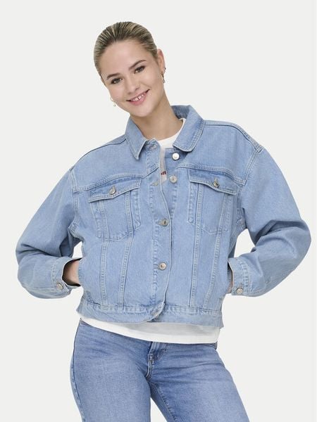 ONLY Kurtka jeansowa Harper 15363548 Niebieski Regular Fit. Niebieskie kurtki Only, m, bez wzorów, z bawełny, bez kaptura. Za 164.99 zł.