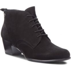 Botki TAMARIS - 1-25115-21 Black Nubuc 008. Czarne botki Tamaris, bez wzorów, z materiału, bez obcasa, na obcasie, bez zapięcia. W wyprzedaży za 229.00 zł.