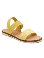Sixth Sens Sandały w kolorze żółtym rozmiar: 36. Żółte sandały Sixth Sens, bez wzorów, klasyczne, z otwartym noskiem, bez obcasa, bez zapięcia. Za 100.99 zł.