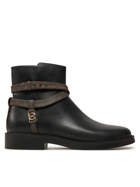 MICHAEL Michael Kors Botki 40F4ABME7L Czarny. Czarne botki MICHAEL Michael Kors, bez wzorów, ze skóry, bez obcasa, na płaskiej podeszwie, bez zapięcia. Za 599.99 zł.