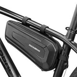Torba rowerowa Rockbros na ramę. Czarne torebki klasyczne ROCKBROS, bez wzorów, bez dodatków. Za 79.99 zł.