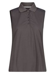 Cmp Funkcyjna koszulka polo w kolorze antracytowym rozmiar: 42. Czarne koszulki polo CMP, bez wzorów, z materiału, bez kołnierzyka, bez ramiączek. Za 57.60 zł.