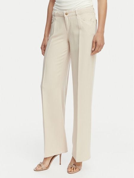 Guess Jeansy W4GA96 WDP85 Kremowy Wide Leg. Białe jeansy Guess, z aplikacjami. Za 323.99 zł.
