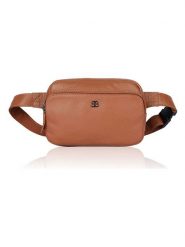 Bellicci Skórzana saszetka "Casey" w kolorze jasnobrązowym - 22 x 13,5 x 6,5 cm rozmiar: onesize. Brązowe torby na ramię Bellicci, bez wzorów, z materiału, sportowe, przez ramię, bez dodatków. Za 198.10 zł.