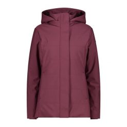 Kurtka parka damska z kapturem softshell CMP. Czerwone kurtki CMP, bez wzorów, z softshellu, z kapturem. Za 640.35 zł.