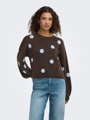 ONLY Sweter w kolorze brązowym rozmiar: XL. Brązowe swetry Only, xl, bez wzorów, bez ramiączek. Za 100.45 zł.