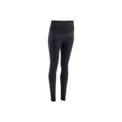 Legginsy slim Gym & Pilates 900 damskie. Czarne legginsy DOMYOS, l, bez wzorów, z bawełny, z podwyższonym stanem. W wyprzedaży za 64.99 zł.